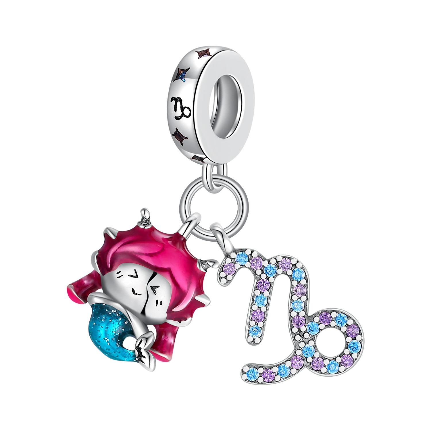 

Шарм-бусина «Знаки Зодиака» Подарок женщине Совместим с подлинными медными браслетами Аксессуары для изготовления украшений своими руками