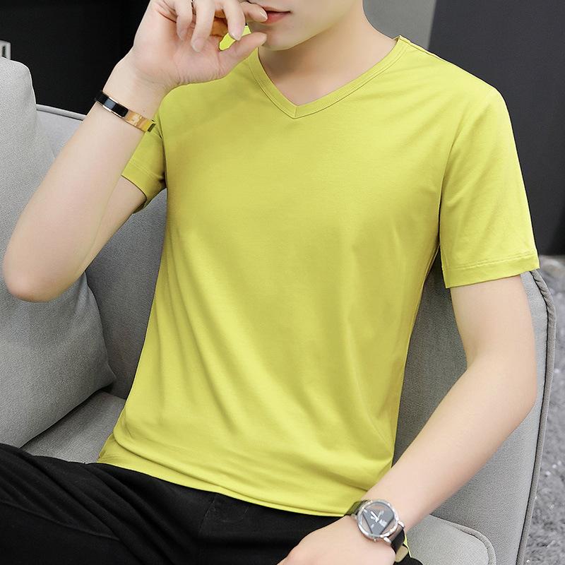 Men's T Shirt Short Sleeve V Neck T-Shirt Casual Summer Classic Basic Tee Shirts