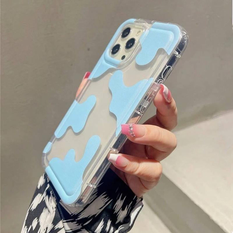 Colorful Cow Print Clear Phone Case For  Mi 14 13 13T 12 11 Lite 5G Mi 12T Pro Case For Poco X3 X6 F5 Pro Anti-Drop Cover