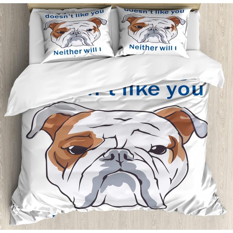 French Bulldog Duvet Cover Set Cute Animal Modern Decorative 3 Piece Bedding Set With 2 Pillowcase Dog Pattern Comforter Covers