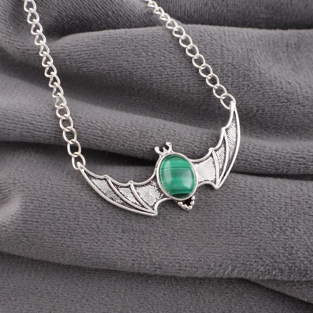 Malachite Pendant, 925 Sterling Silver Chain Pendant, Gift For Women Handmade Pendant Gemstone Jewelry, For Wedding Gift
