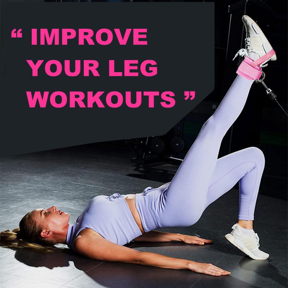 Upgraded Ankle Strap with Thick Neoprene Padded  for Cable Machine Kickbacks Glute Workouts Leg Extensions Booty Hip Training