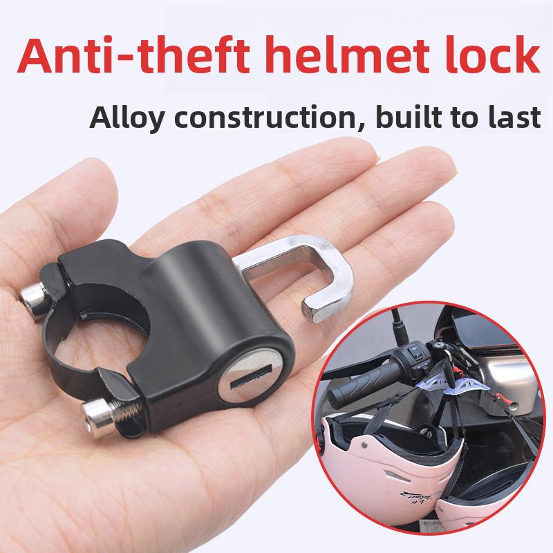 Universal Helmet Locks for Motorcycles, Scooters and ATVs, Anti-theft Safety Locks, Equipped with Keys and Handle Locks.