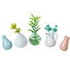 5pcs Ceramics Mini Magnetic Vases Trio Tiny Bud Vase Magnets For Refrigerator Office Decoration