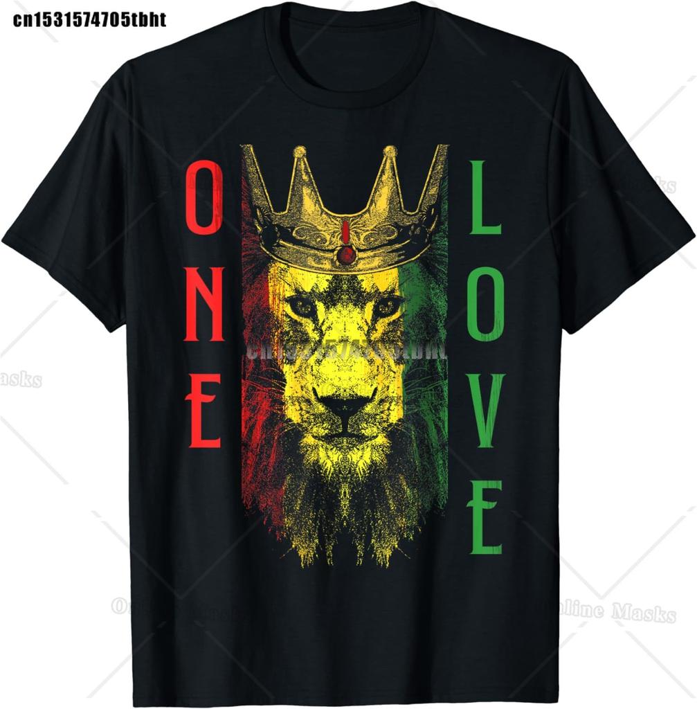 Jamajka Rasta Lev Vtipná Grafická Trička Bavlna Unisex Krátký Rukáv Ležérní Tričko Top Harajuku Streetwear Letní Unisex Oblečení