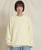 WAIKEI Dolphin Hairy V-Neck Knit Ivory
