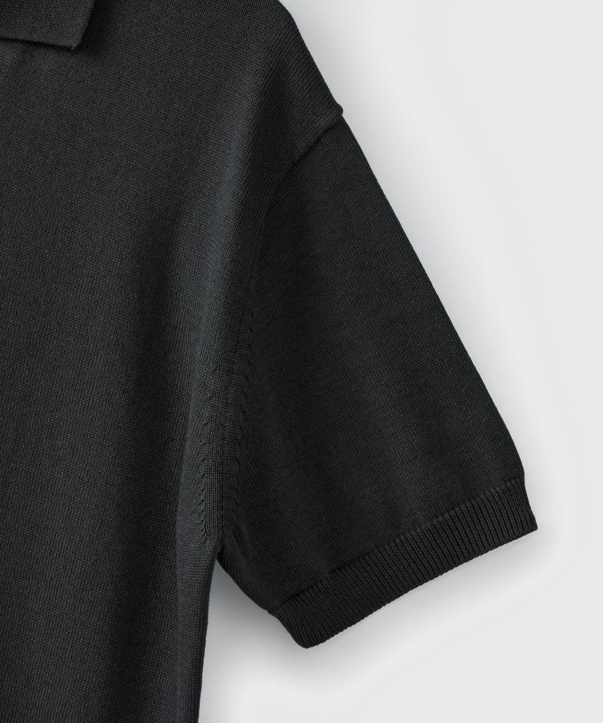 Beulaendideu Solid Open Collar Half Knit [Graphite]