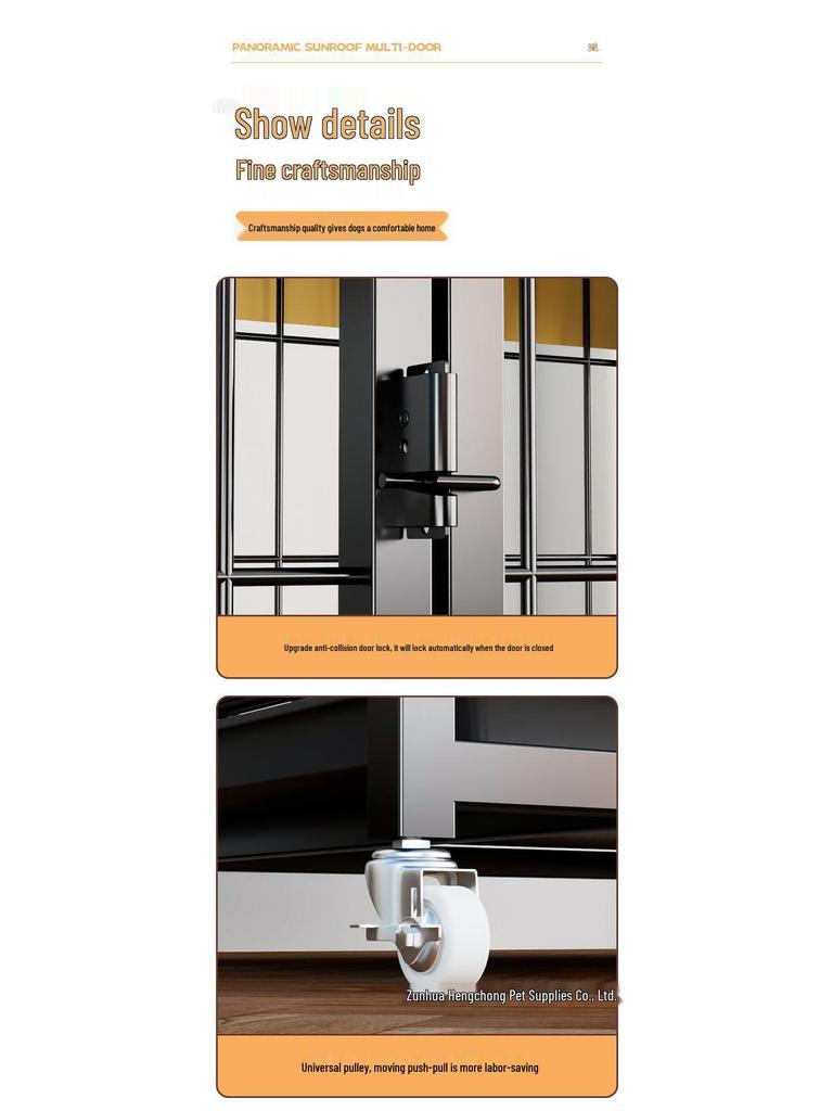 Indoor Dog Cage with Toilet for Large and Small Breeds - Suitable for Labrador and Golden Retriever, Includes Dog Bed