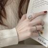 Adjustable Highend Square Zircon Ring For Women Elegant Minimalist Design Accessory Chic