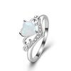 Trendy Opal Heart Ring In European & American Fashion Jewelry