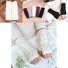 Cozy Winter Arm Warmer Fingerless Mittens With Thumb Hole Design