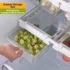 Sliding Kitchen Storage Box Stackable Fruit Preservation Organizer  Kitchen