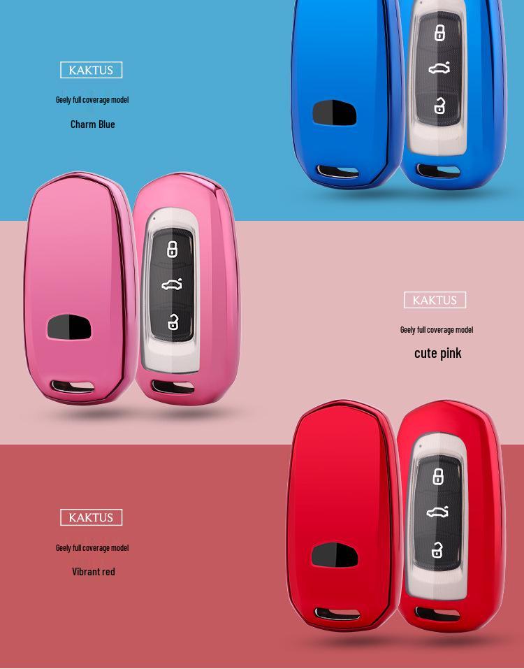 KAKTUS TPU Soft Rubber Protective Key Case for Geely Emgrand