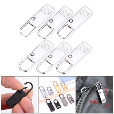 6 Detachable Zip Fixer Replacement Zipper Tags Repair , Universal Puller Set