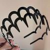 1/2pcs Fashion Wave Headbands for Women Solid Color Toothed Non-slip Hair Bands Girl Face Wash Sports Hairbands Hair Accessories