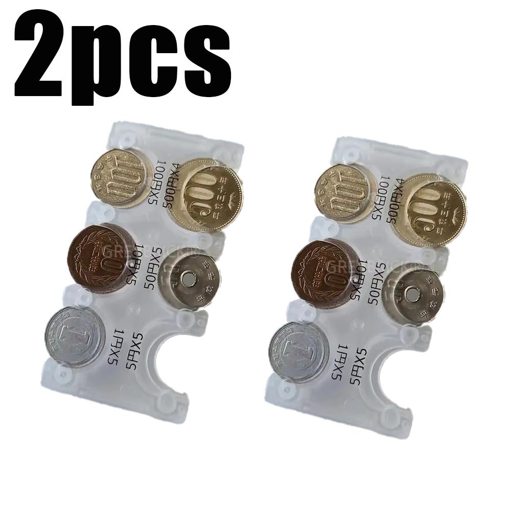 1/2/3 Stück Tragbarer Münzorganisator Transparent Tragbarer Plastik-Münzhalter Japanische Währung Sortierung Reise Transparentes Kartenetui