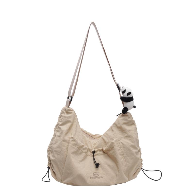 Student Class Pleated Shoulder Bag Large Capacity Women's Bag Crossbody Bag