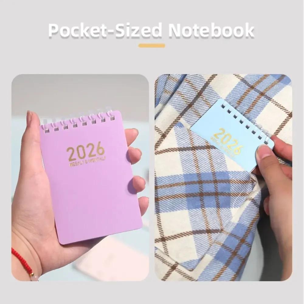 Compact A7 To Do List Notebook English Version Mini 2026 Agenda Book Portable Monthly Planner Students