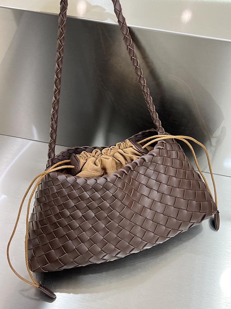 2024 Summer Versatile Hand-Woven Baguette Shoulder Bag - High-Grade Underarm Vegetable Basket Commuter Handbag