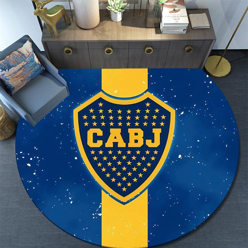 Club Atletico Boca Juniors3 Round Area Rug,Carpet Rug for Living Room Bedroom Sofa Playroom Decor,Non-slip Floor Mat