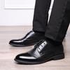 Summer Leather Shoes Men's Business Dress Leather Shoes Low-top Hollow Leather Shoes Men's Lace-up Breathable Men's Shoes