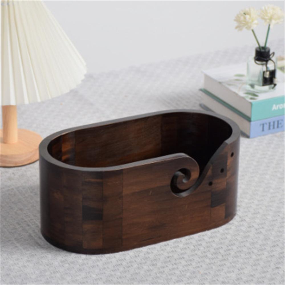Multi-functional Yarn Bowl Wood Knitting Wool Holder Storage Tool Knitting Bowl  Handcrafted