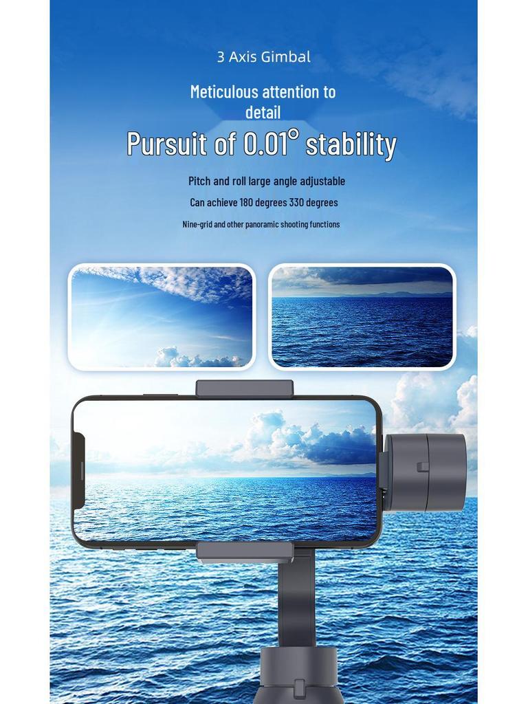 F10 PRO Handheld Gimbal Stabilizer for Mobile Phones – Anti-Shake, Three-Axis for Smooth Live Streaming and Vlogging.