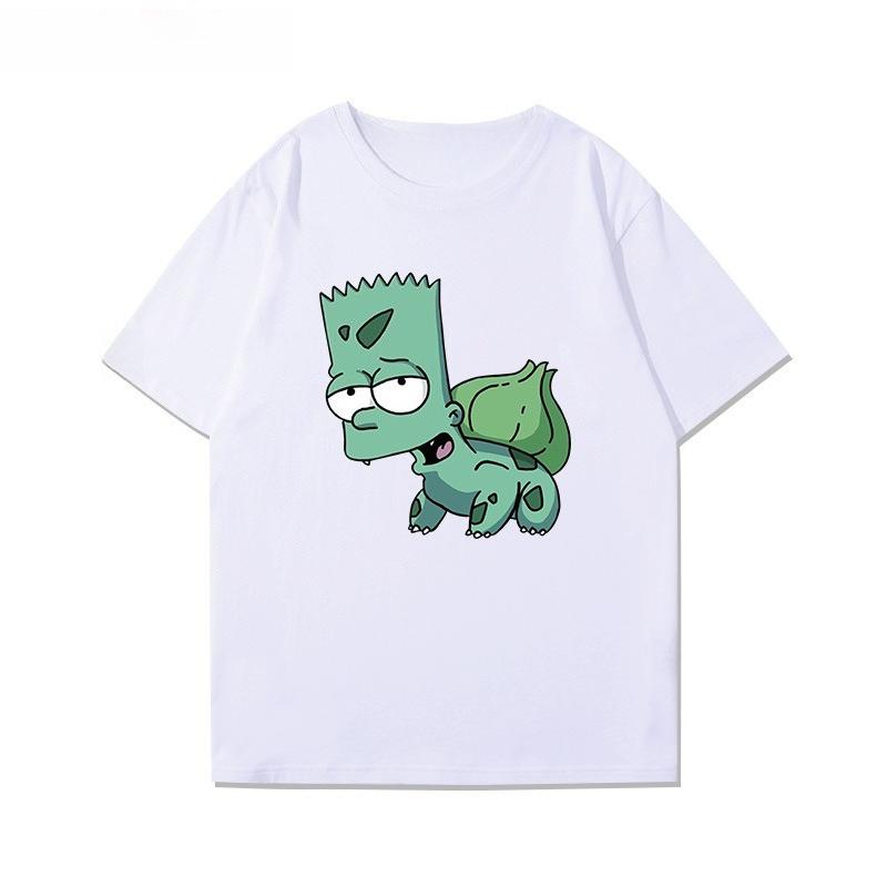 Miniso 2025 New Pokémon Joint Print Women Men Fashion Shortsleeved Tshirt Cotton Comfortable Loose Casual Hotselling Top