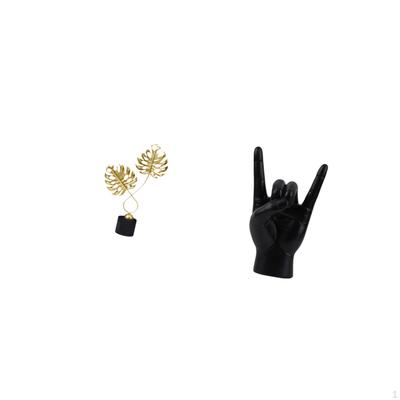 Figurine Hand Gesture Statue Creative Sculpture Artwork Collectible Ornament for Desk Cabinet