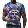 Vintage T Shirt For Men Graffiti Abstraction Short Sleeve Tops Street Hip Hop Men's T-shirts Oversized Tees Shirt Man Clothing
