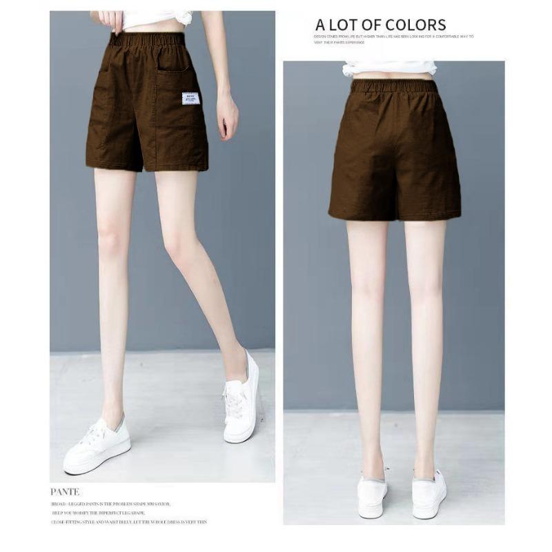 Summer Shorts Women's High Waist Wide Leg Pants Thin Loose Fifth Pants Ins Fashion Leisure Sports Commute