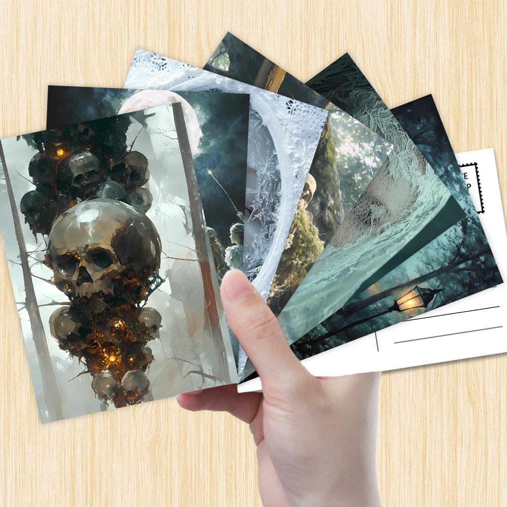 32pcs, Gothic Magic Postcards, Mysterious Witch, Birthday/Anniversary Gifts, Collectibles, Suitable for Gifting, Mailable.