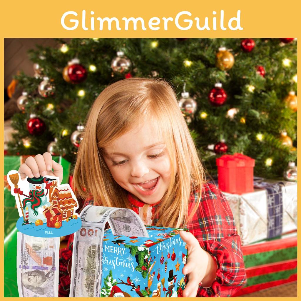 Blue Christmas Theme Pattern Gift Box For Holiday Gatherings