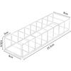 Transparent Eight-Grid Cosmetic Organizer for Eyeshadow, Eyebrow Pencils, Blush, and Lipsticks