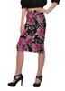 Moomaya Poly Spandex Skirt Printed Pencil Skirt Plus Size Summer Wear