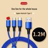 100W Type-C 3-in-1 Fast Charging Cable for Huawei, Android, and Apple Devices