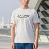 Li Ning Reflective Letter Print Quick-Dry Pullover Short Sleeve T-Shirt Men Tops Coin-Gray ATSS833-2
