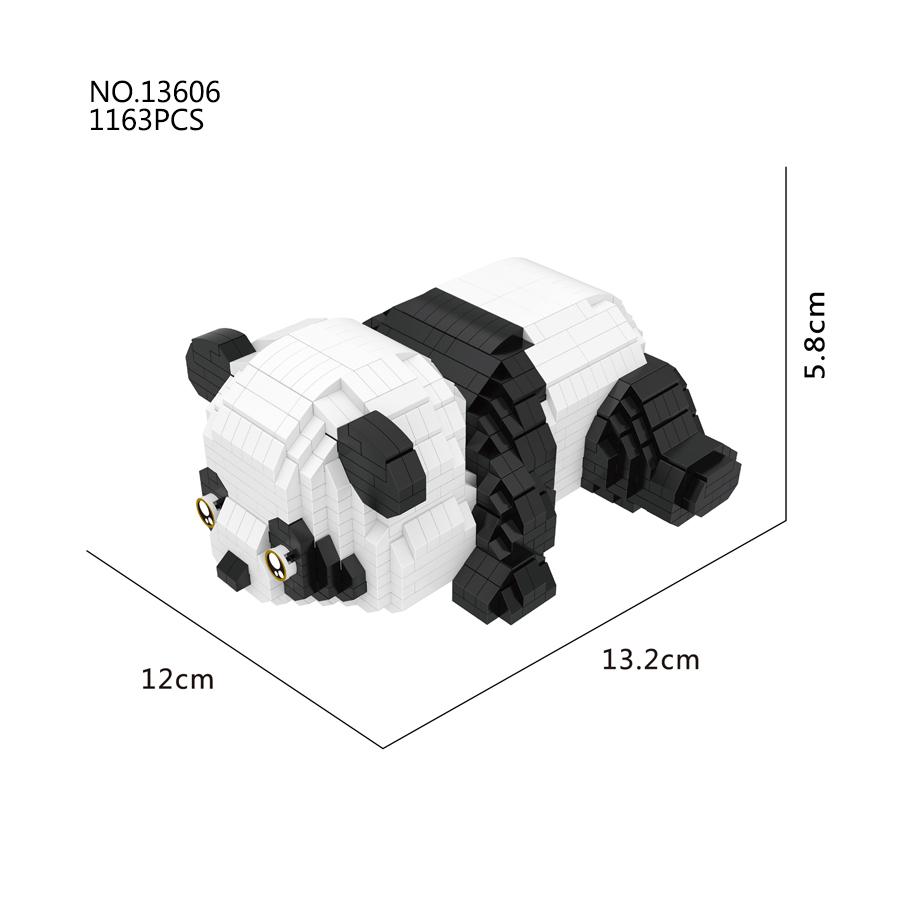 Naughty Panda Building Blocks Cartoon Animals Models Toys Micro Bricks Educational Toys For Kids Gifts Sets