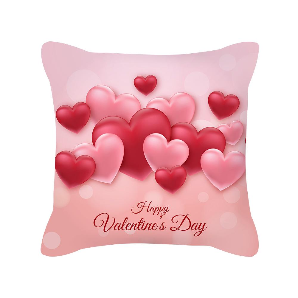 Nordic Pink Valentine's Day Gift Love Peach Skin Pillow New Home Soft Decoration