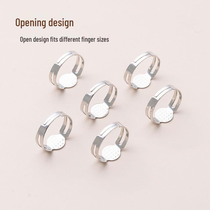 Adjustable Open Base Metal Ring Band - DIY Jewelry Accessory