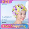 3D Flower Swimming Cap Breathable Swim Pool Hat Soft Long Hair Water Sports Hat Ear Protection Comfortable Pool Accesories