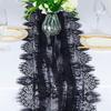 White Color Lace Table Runner Floral Embroidery Lace Floral Table Runners  Wedding Reception