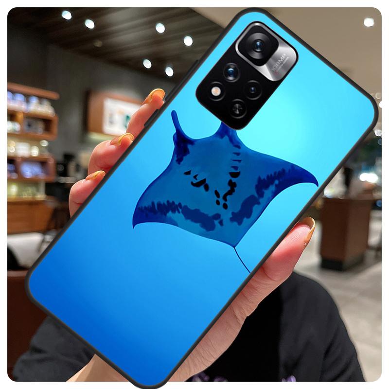 Animal Manta Ray Phone Case For Xiaomi Redmi Note 12 11 8 9 10 Pro 9S 10S 11S 12S Redmi 9 10 12 C 10A Cover