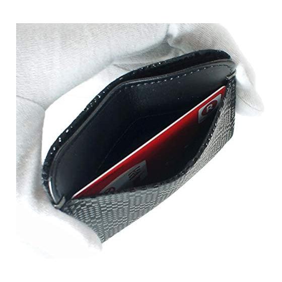 Inden-ya Inden Coin Case Deer Leather Black X Black Lacquer Patterned 1208-01-167 Box Coin Pocket X1, Card Pockets X2, Made In Japan