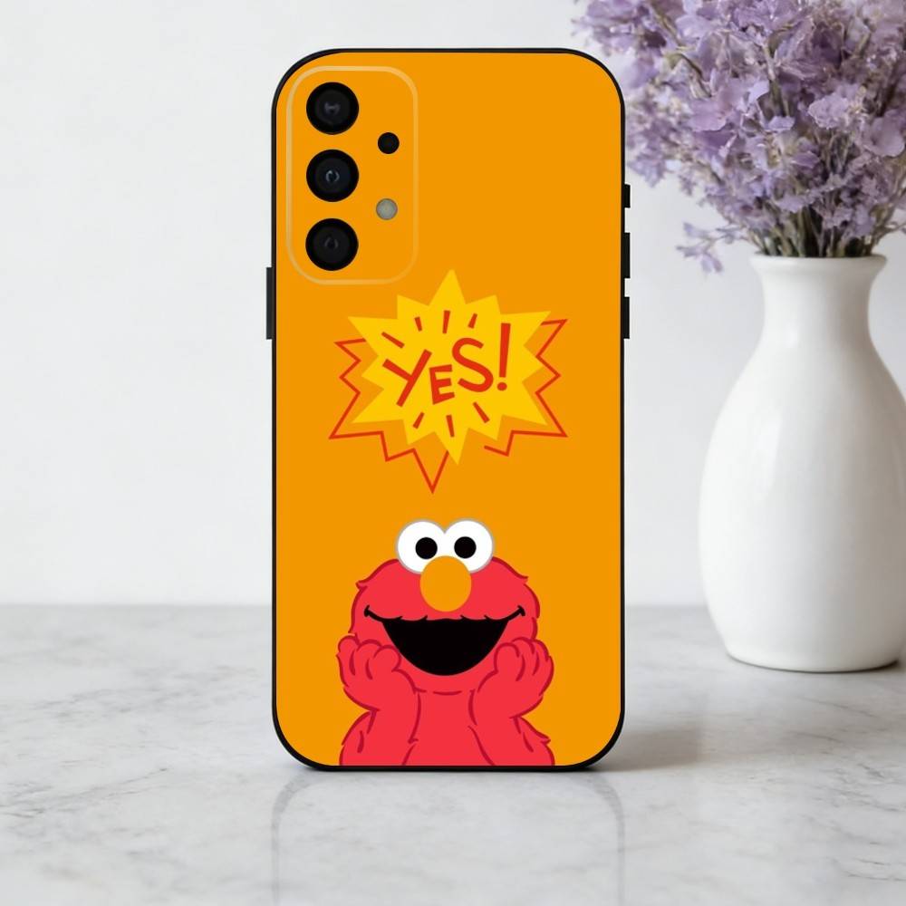 C-Cartoon R-Red cute A-Elmo-O  Phone Case For Samsung Galaxy A73,A72,A71,A70,A53,A52,A51,Soft Silicone Black Cover