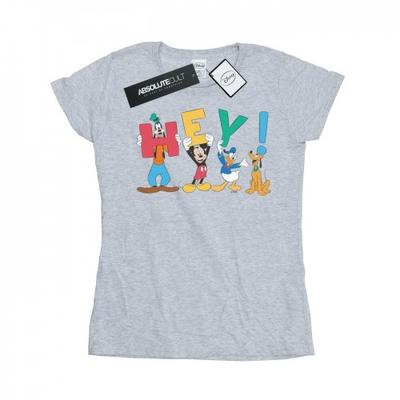 Womens/Ladies Mickey Mouse Friends Hey Cotton T-Shirt