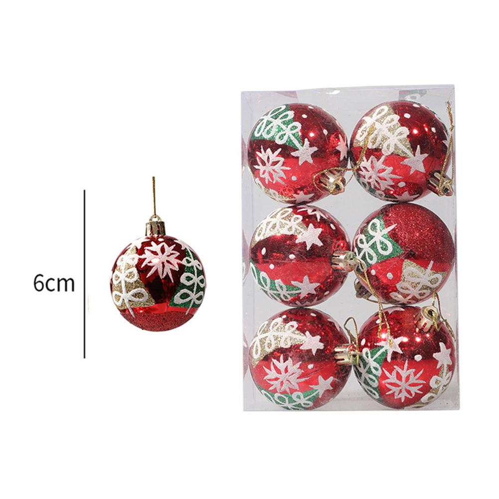 Weihnachtskugeln, 6 Stück 6 cm/ 2,36 Zoll Christbaumschmuck Bruchsicher Weihnachtskugeln Weihnachtsbaumkugeln Weihnachtsdeko für Zuhause