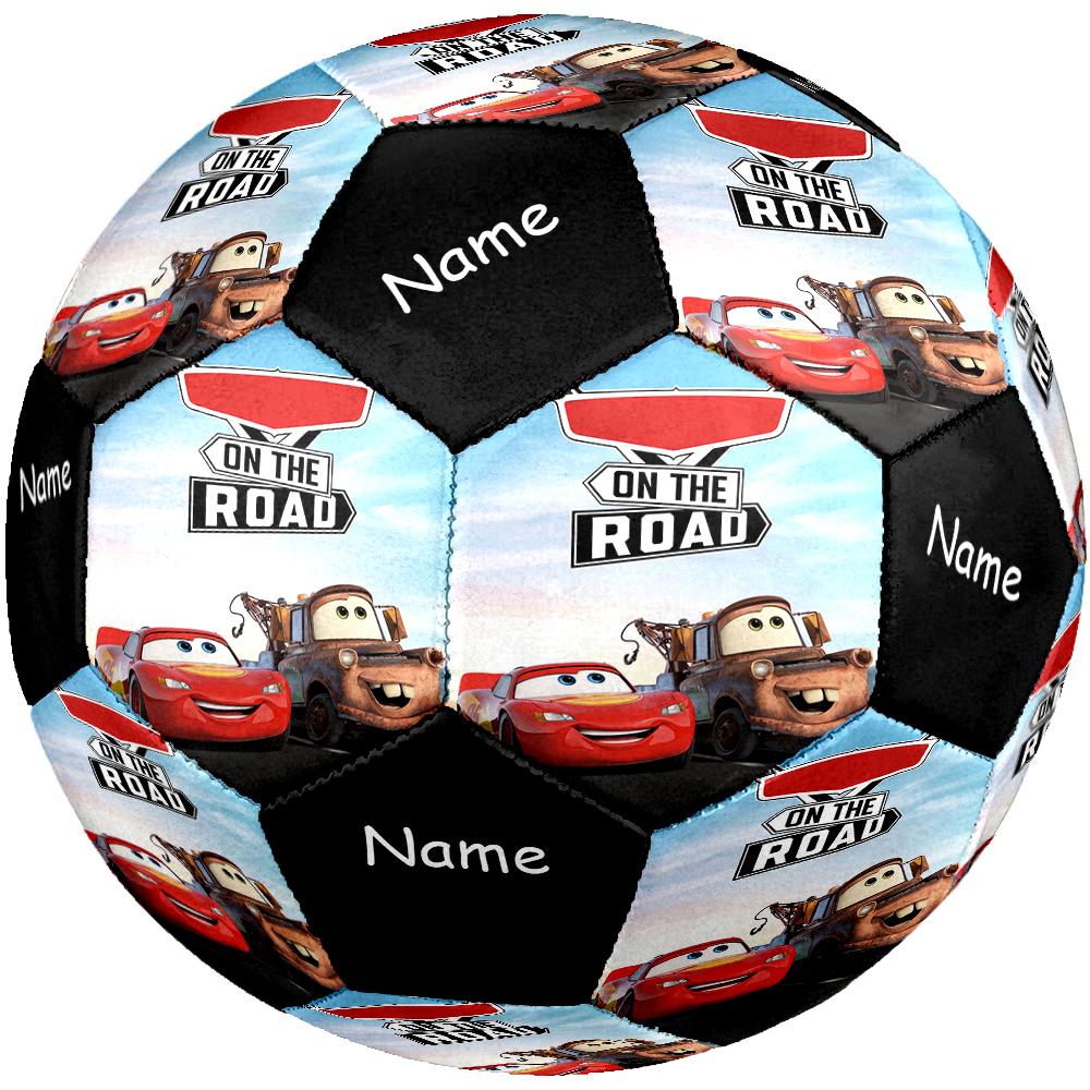 Pallone da Calcio Taglia 5 Tema Auto con Nome Personalizzabile, Adatto Sia per Partite Indoor che Outdoor, un Regalo Adatto a Tutti.