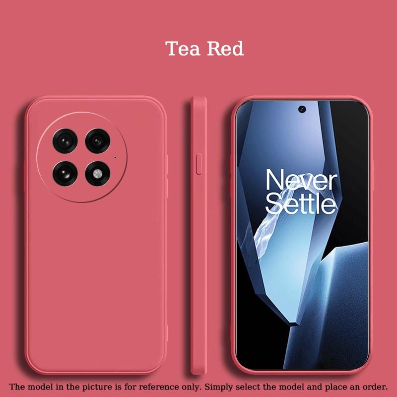 Originale Flüssigsilikon-Handyhülle für OnePlus 13 12 Ace5 Pro 13R 1+13 Stoßfeste Schutzhülle mit Futter aus Flanell Weiche Schale