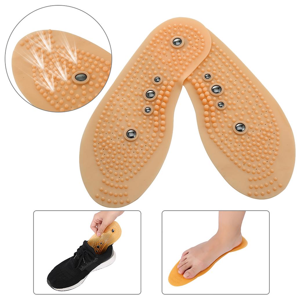 Shoes Comfort Pads Magnetic Therapy Magnet Health Care Foot Massage Insoles (3540(CN))